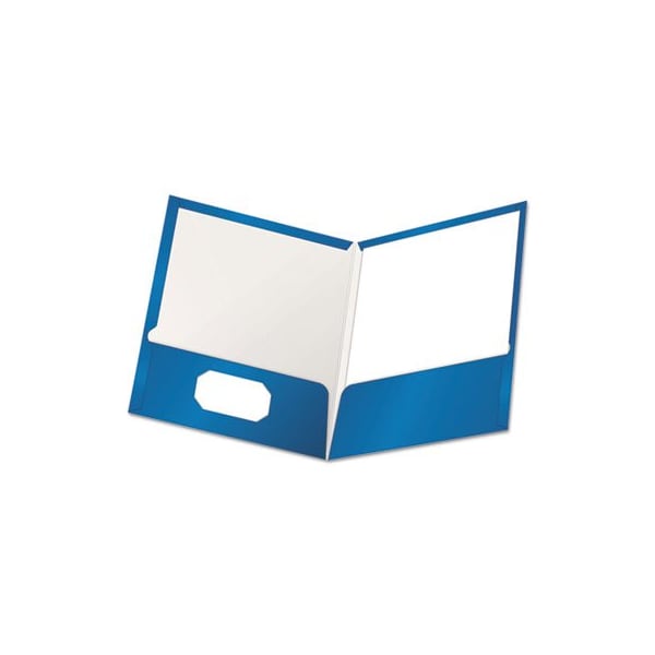 Tops Business Forms Oxford, High Gloss Laminated Paperboard Folder Capacity, Blue, 25PK 51701 - main